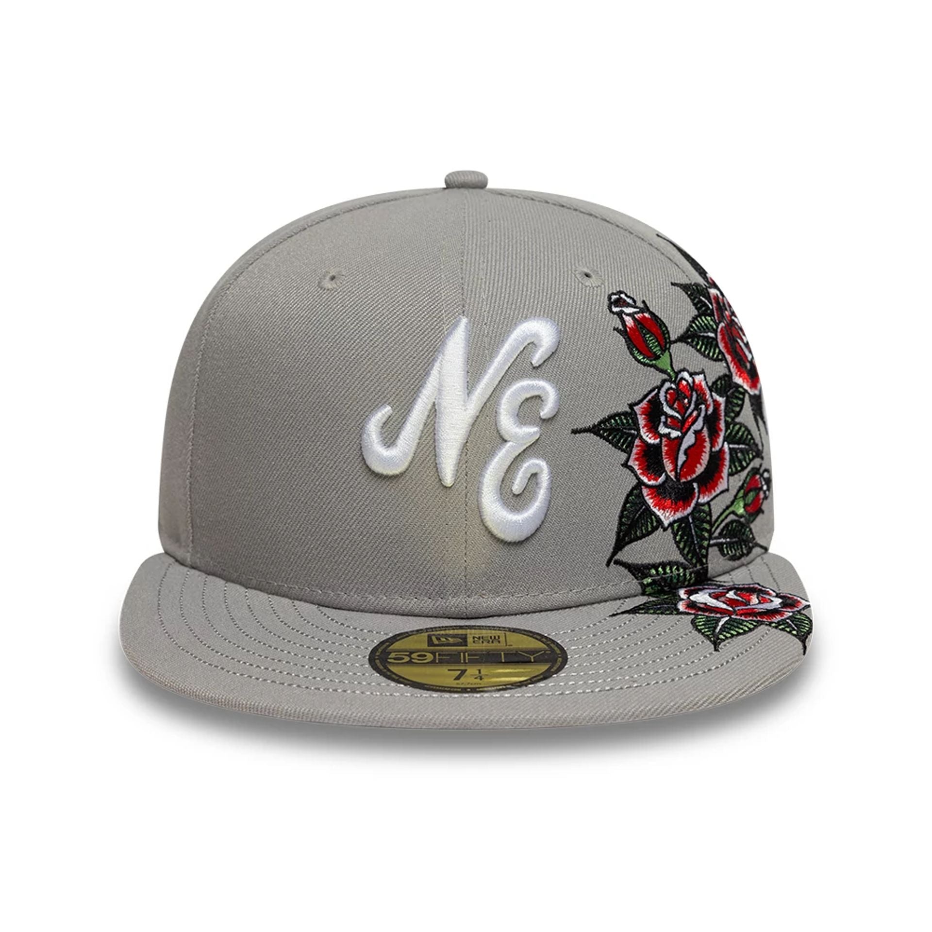 This is a New Era Floral Grey 59FIFTY Fitted Cap 2