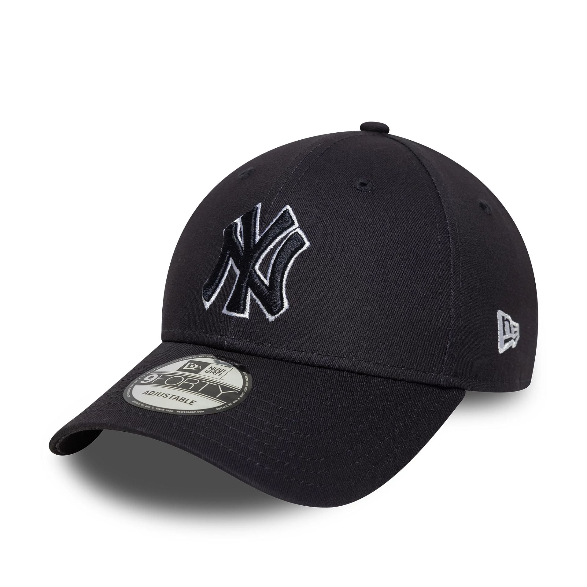 This is a New York Yankees MLB Outline Navy 9FORTY Adjustable Cap 1