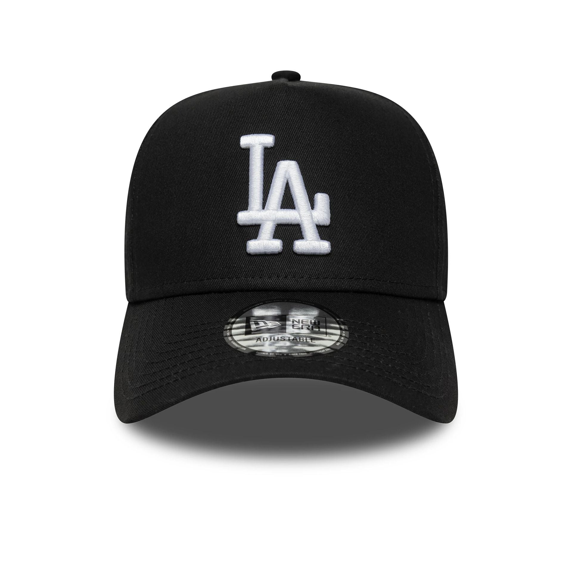 This is a Los Angeles Dodgers MLB League Essential Black 9FORTY E-Frame Adjustable Cap 2