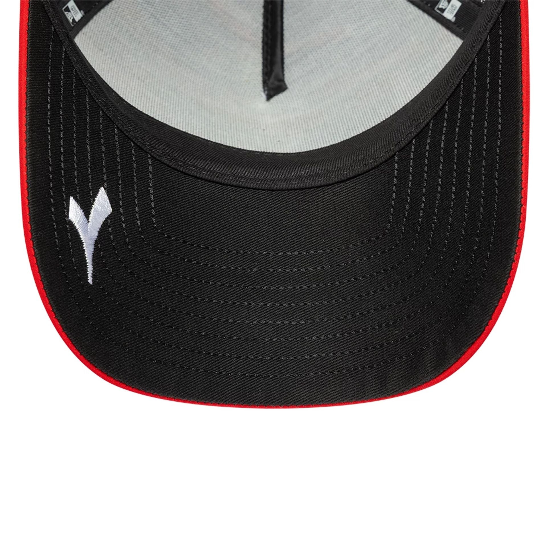 This is a Ducati Motor Logo Austin Race Special Red 9FORTY E-Frame Trucker Adjustable Cap 2