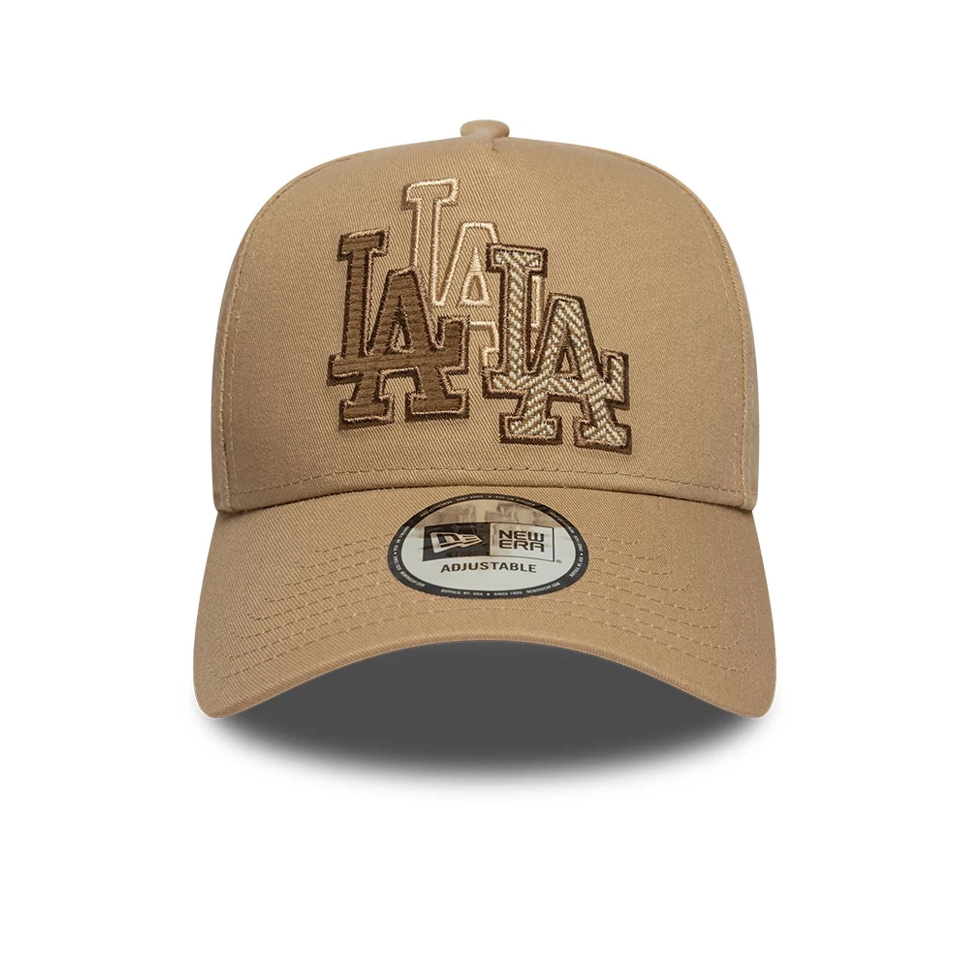 This is a LA Dodgers Cord & Tweed Beige 9FORTY A-Frame Adjustable Cap 2