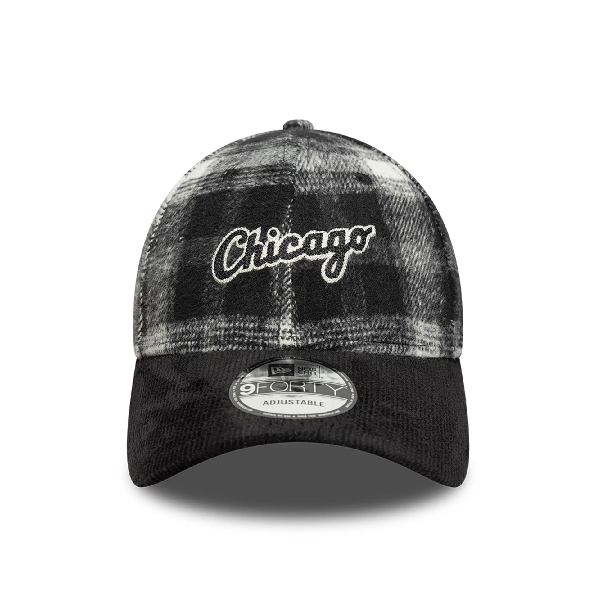 This is a Chicago White Sox Cord & Tweed Black 9FORTY Adjustable Cap 2