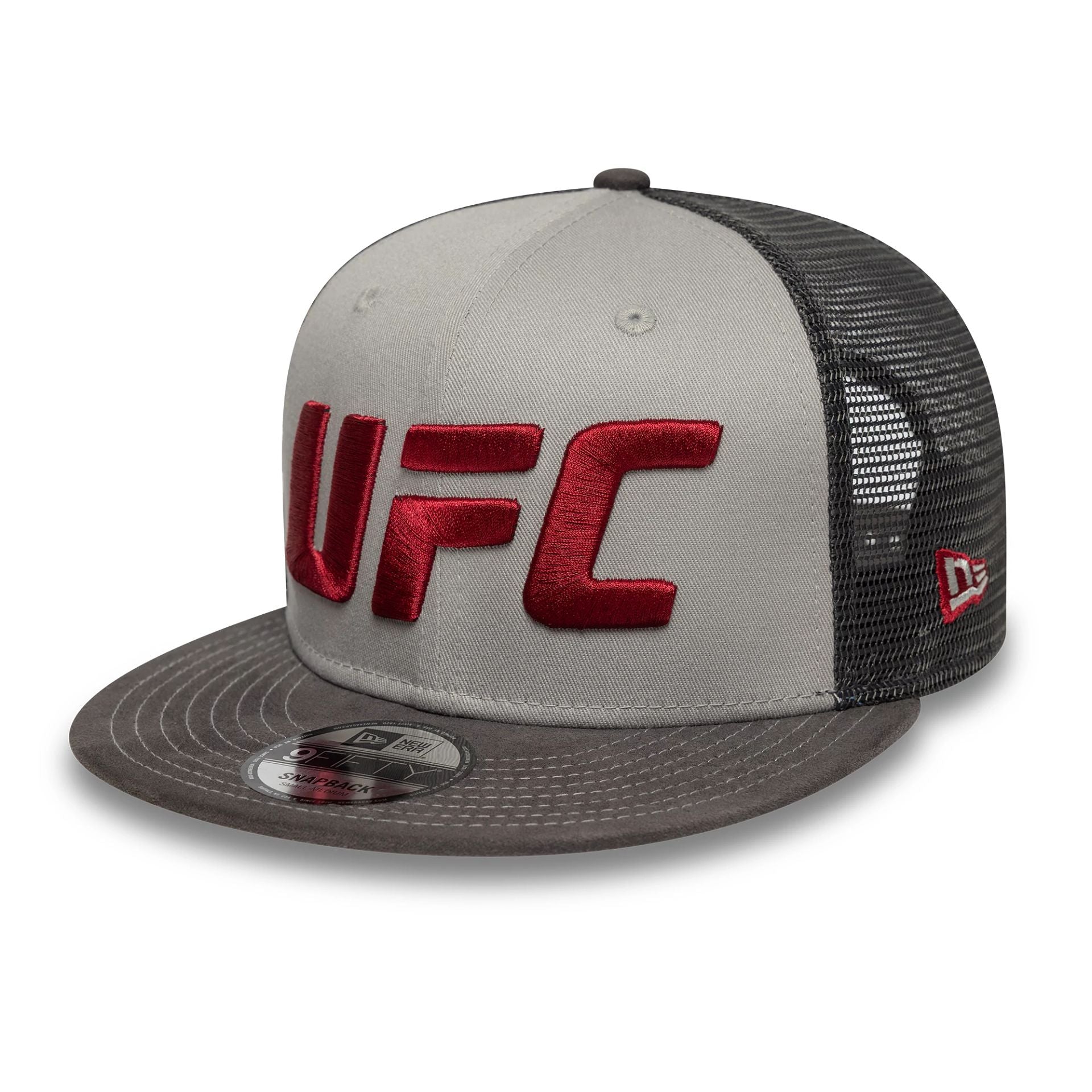 This is a UFC Ultimate Fighting Suede Grey 9FIFTY Snapback Adjustable Cap 1