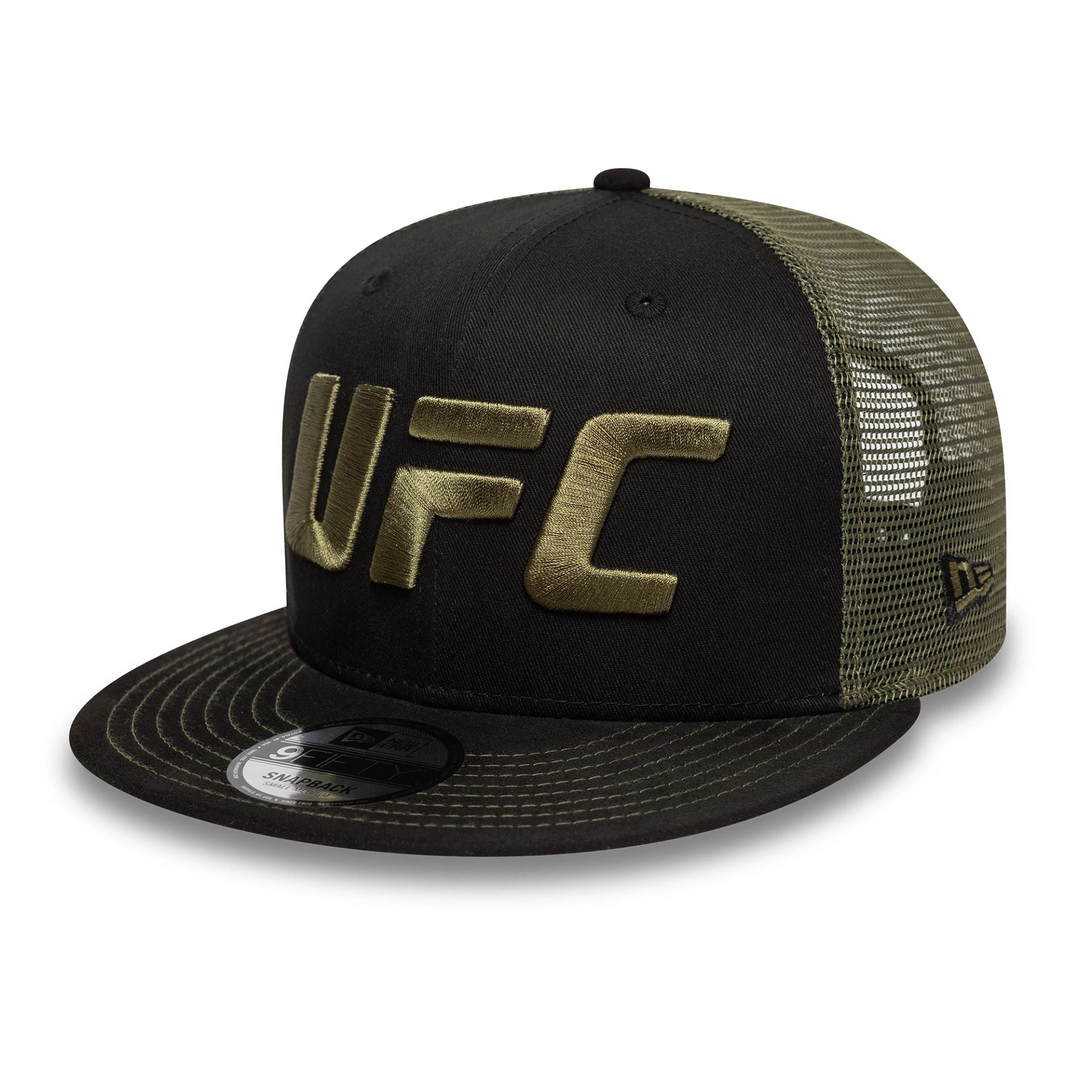 This is a UFC Ultimate Fighting Suede Black 9FIFTY Snapback Adjustable Cap 1