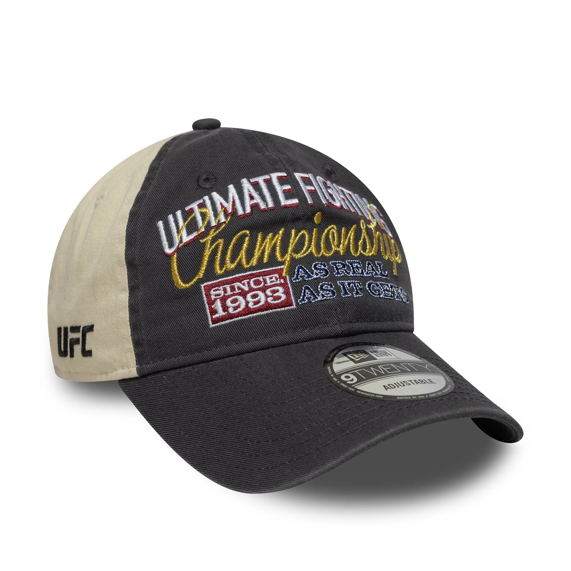 This is a UFC Ultimate Fighting Graphic Dark Grey 9TWENTY Adjustable Cap 1