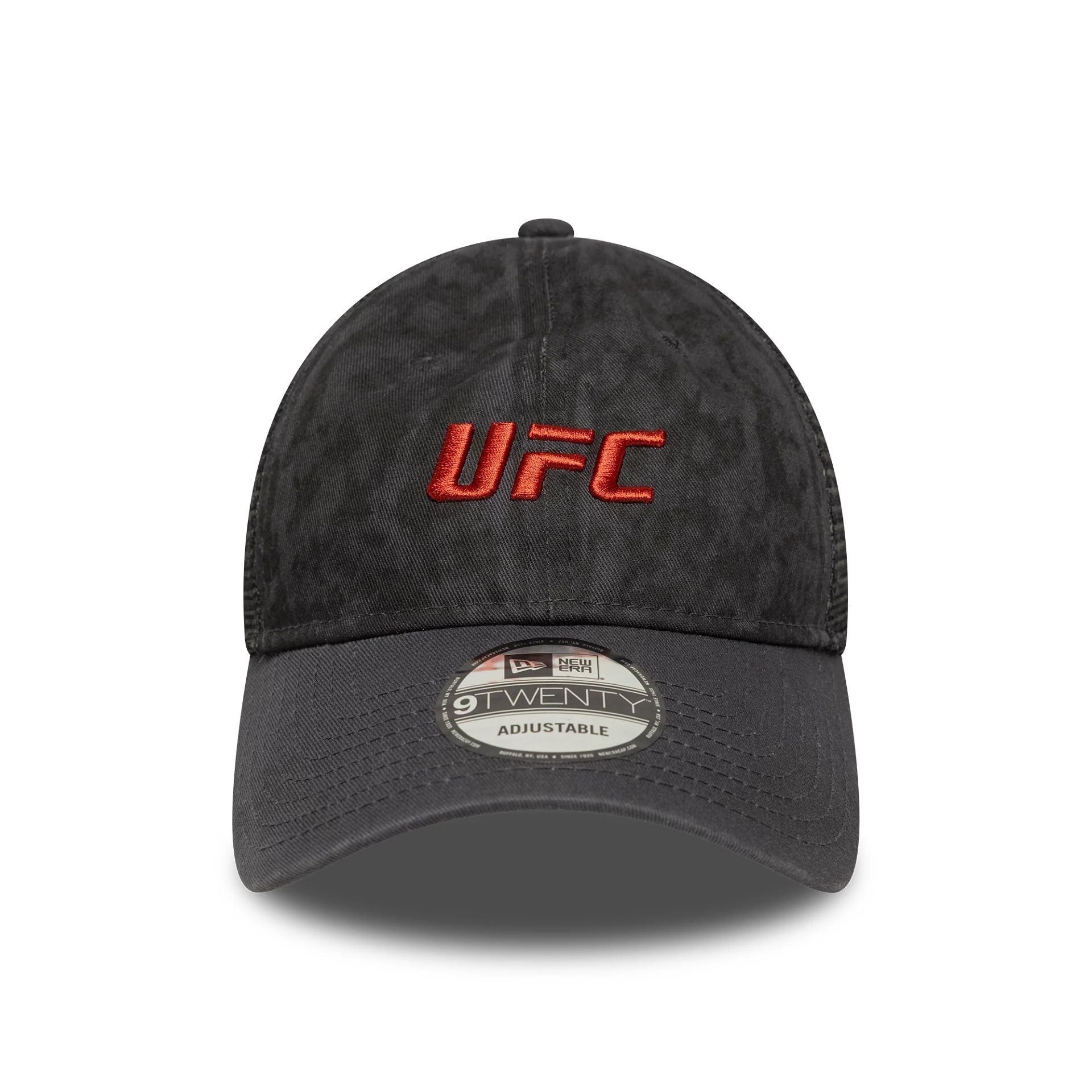 This is a UFC Ultimate Fighting Oil Wash Dark Grey 9TWENTY Adjustable Cap 2