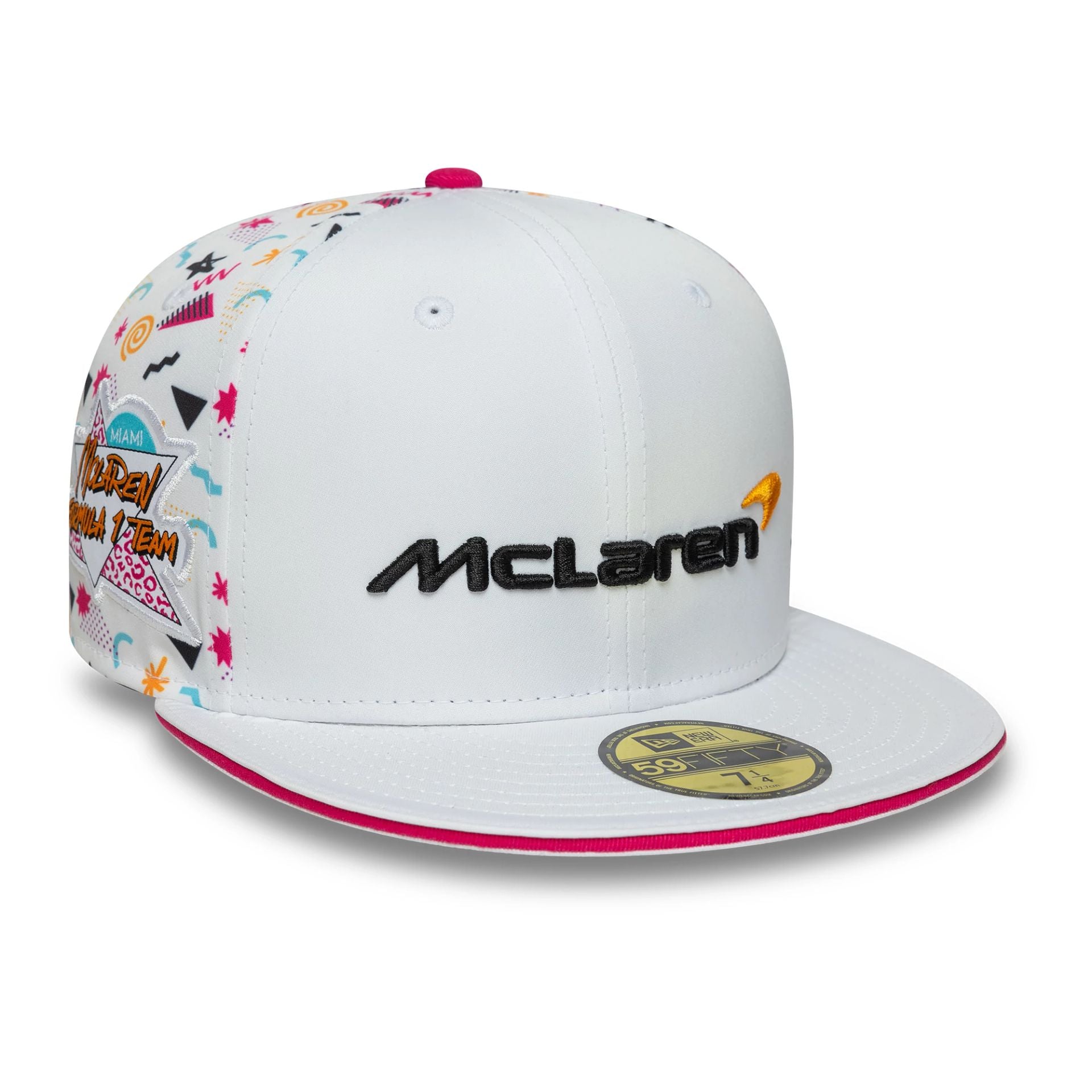 This is a McLaren Racing Miami Race Special White 59FIFTY Fitted Cap 1