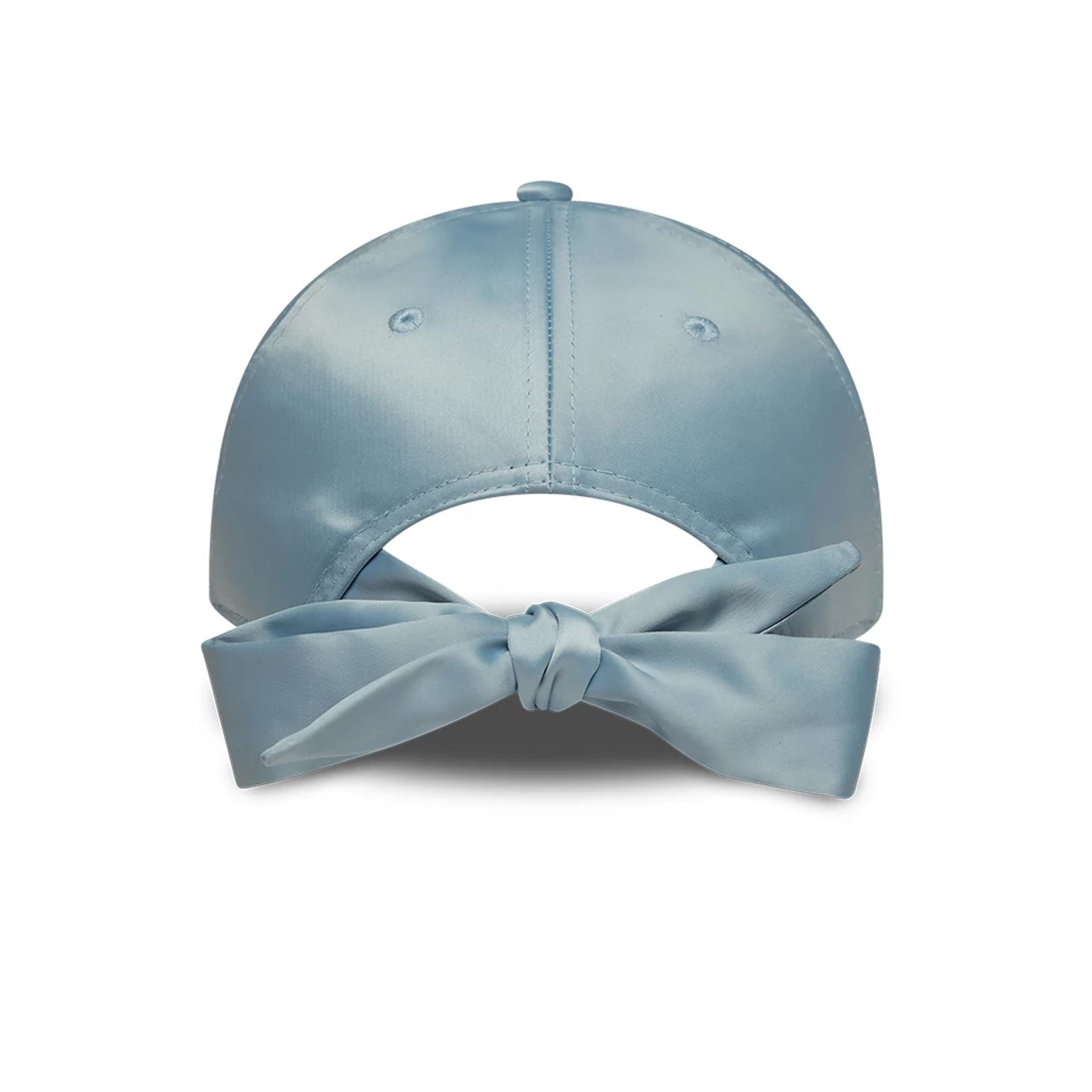 This is a LA Dodgers Womens Satin Bow Pastel Blue 9TWENTY Adjustable Cap 2