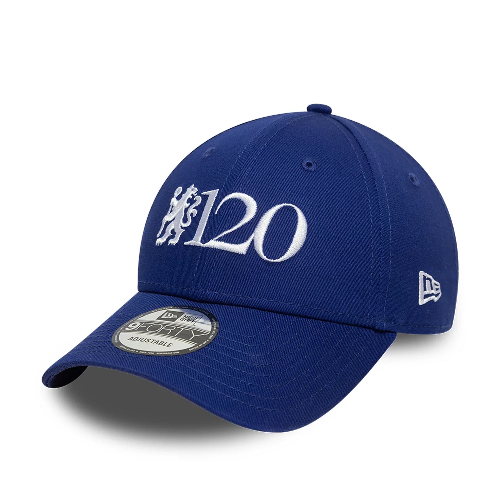 This is a Chelsea FC Lion Crest Wordmark Dark Blue 9FORTY Adjustable Cap 1