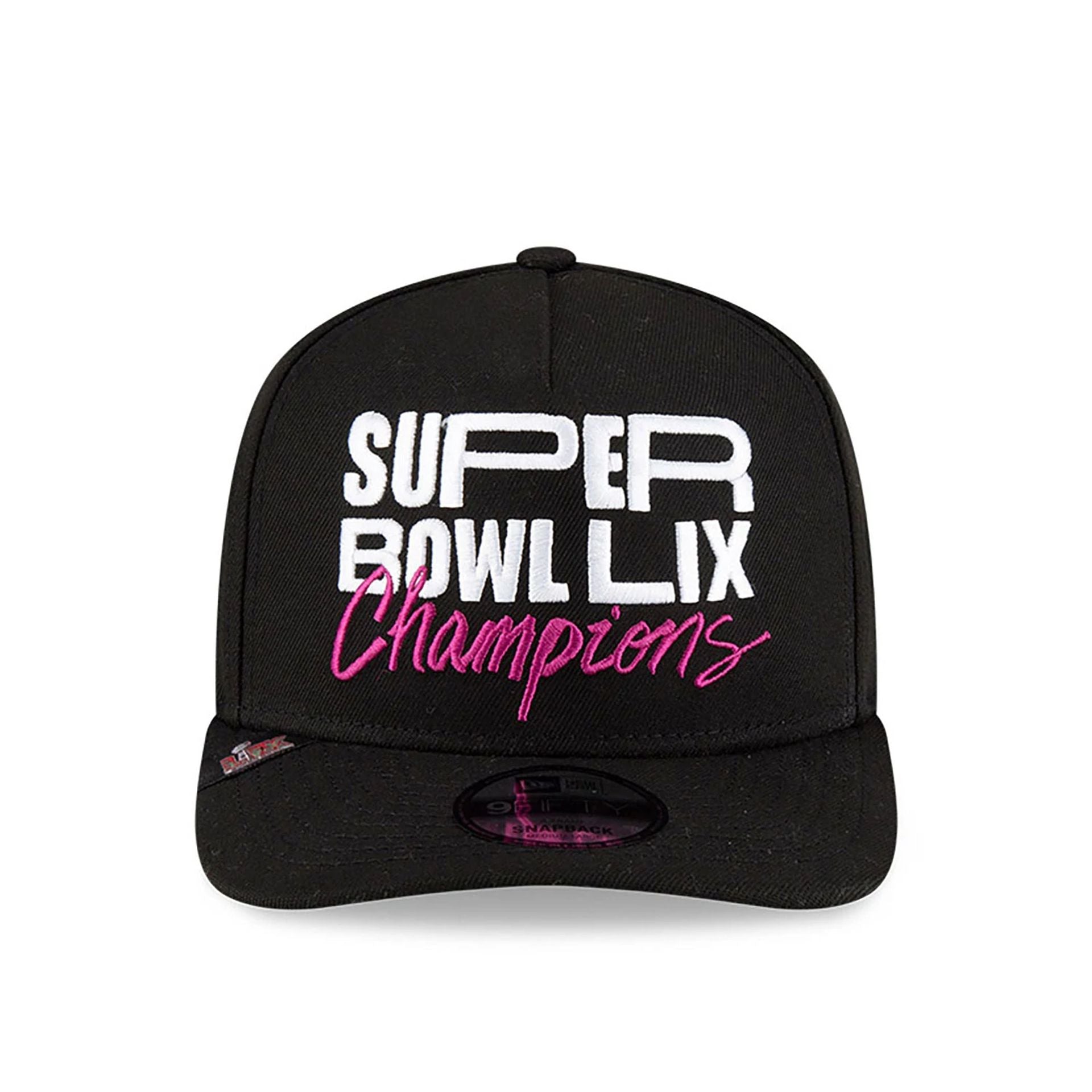 This is a Philadelphia Eagles Super Bowl 2025 Parade Black 9FIFTY A-Frame Adjustable Cap 2