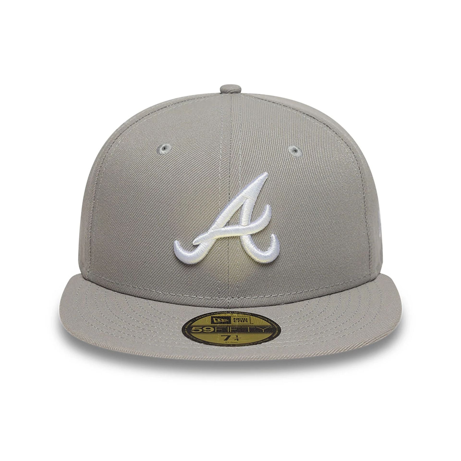 This is a Atlanta Braves Grey 59FIFTY Fitted Cap 2