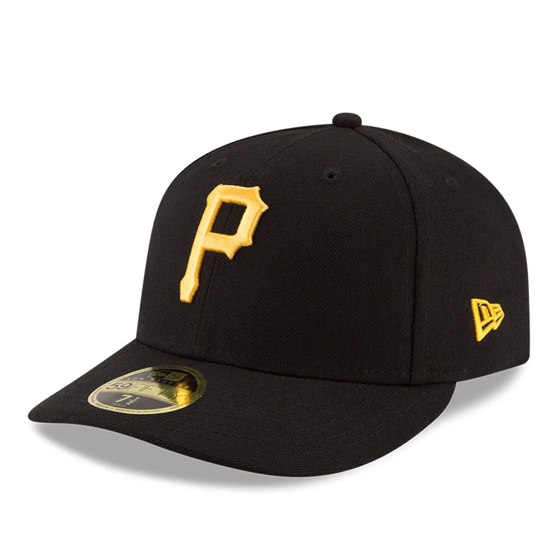 This is a Pittsburgh Pirates Authentic Collection Black Low Profile 59FIFTY Fitted Cap 1