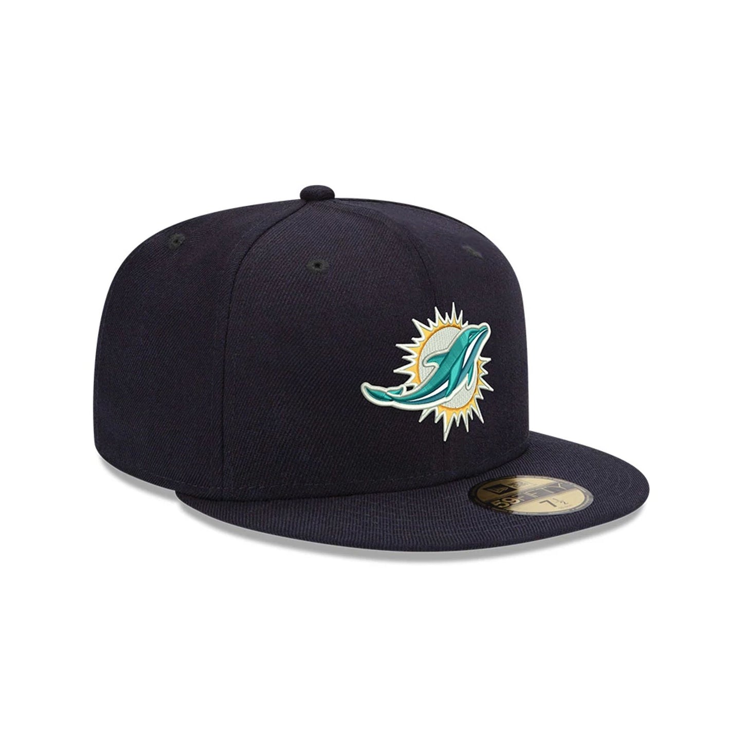 This is a Miami Dolphins NFL Treasure Island Navy 59FIFTY Fitted Cap 3