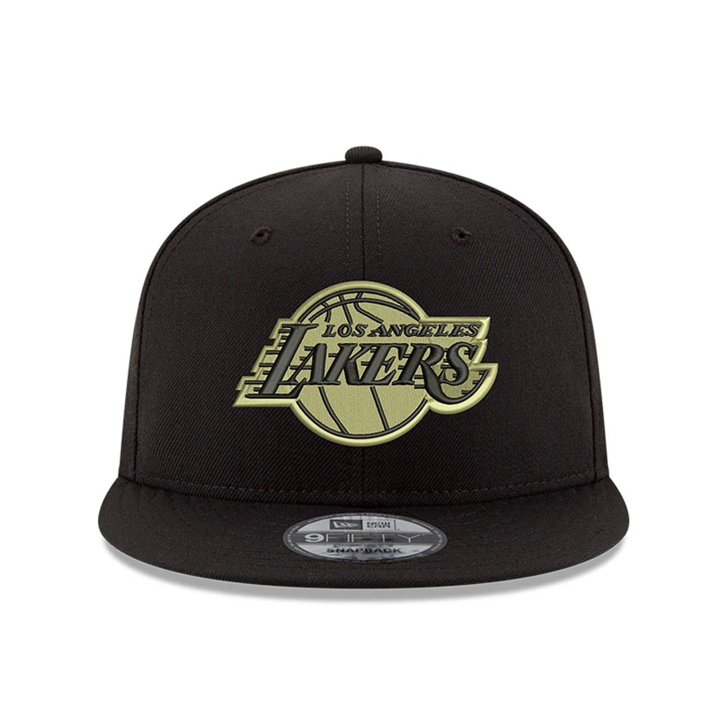 This is a LA Lakers Black Gold Black 9FIFTY Snapback Cap 2