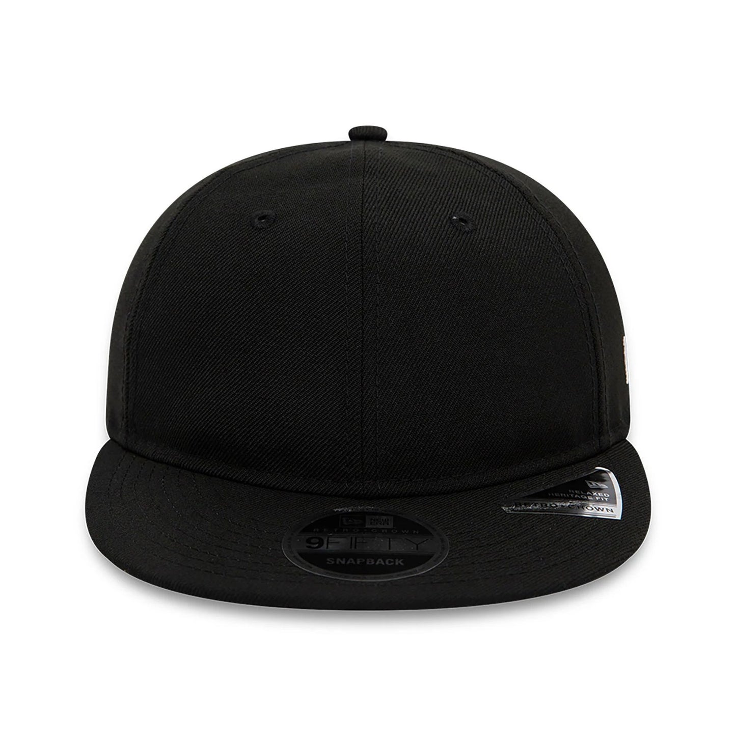 This is a Blank New Era Black Retro Crown 9FIFTY Snapback Cap 7