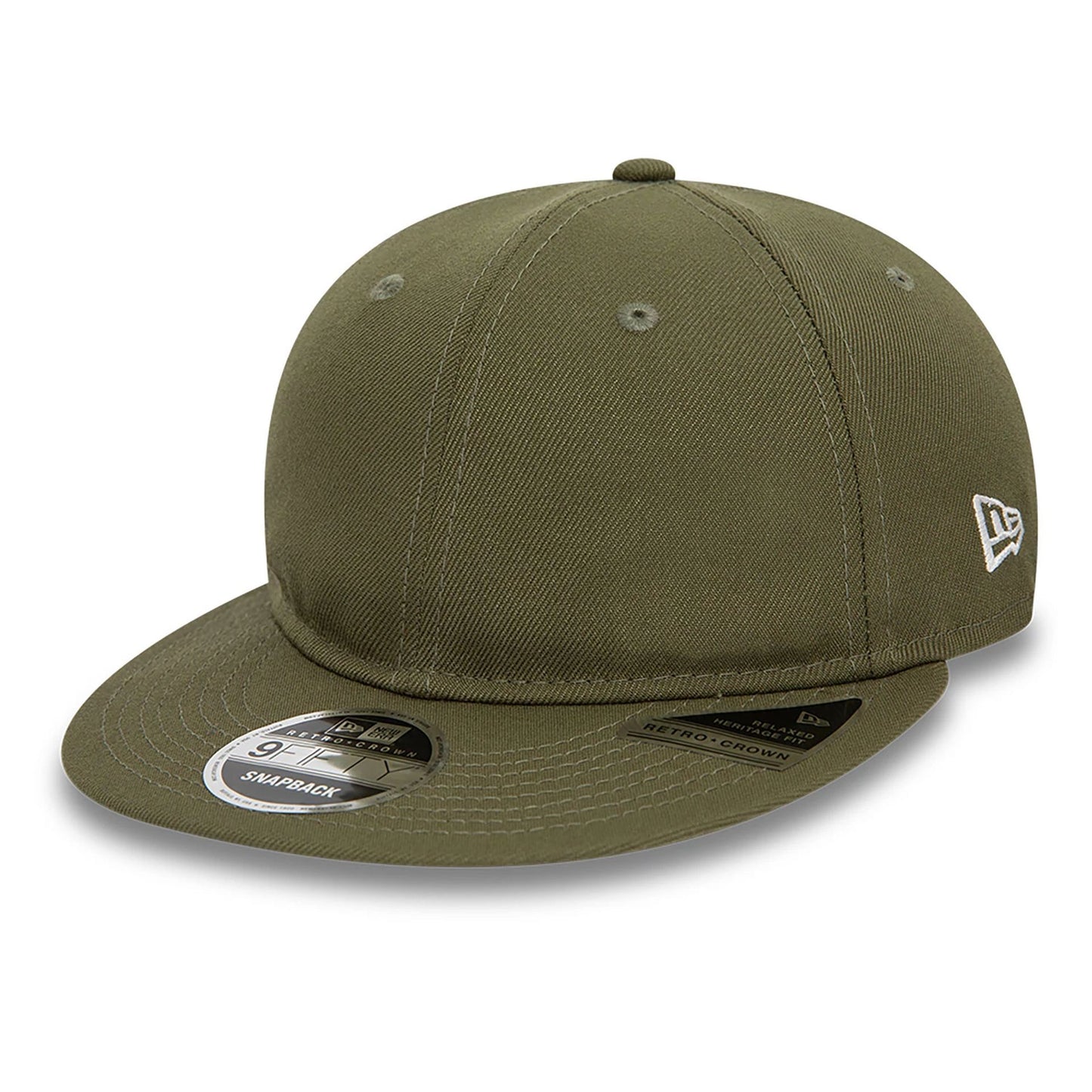 This is a Blank New Era Green Retro Crown 9FIFTY Snapback Cap 6