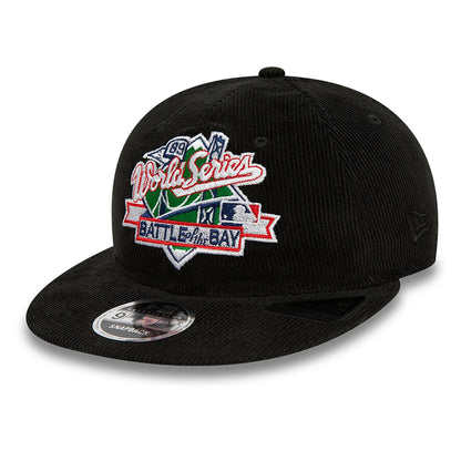 This is a MLB World Series Battle 1989 Patch Black Retro Crown 9FIFTY Snapback Cap 1