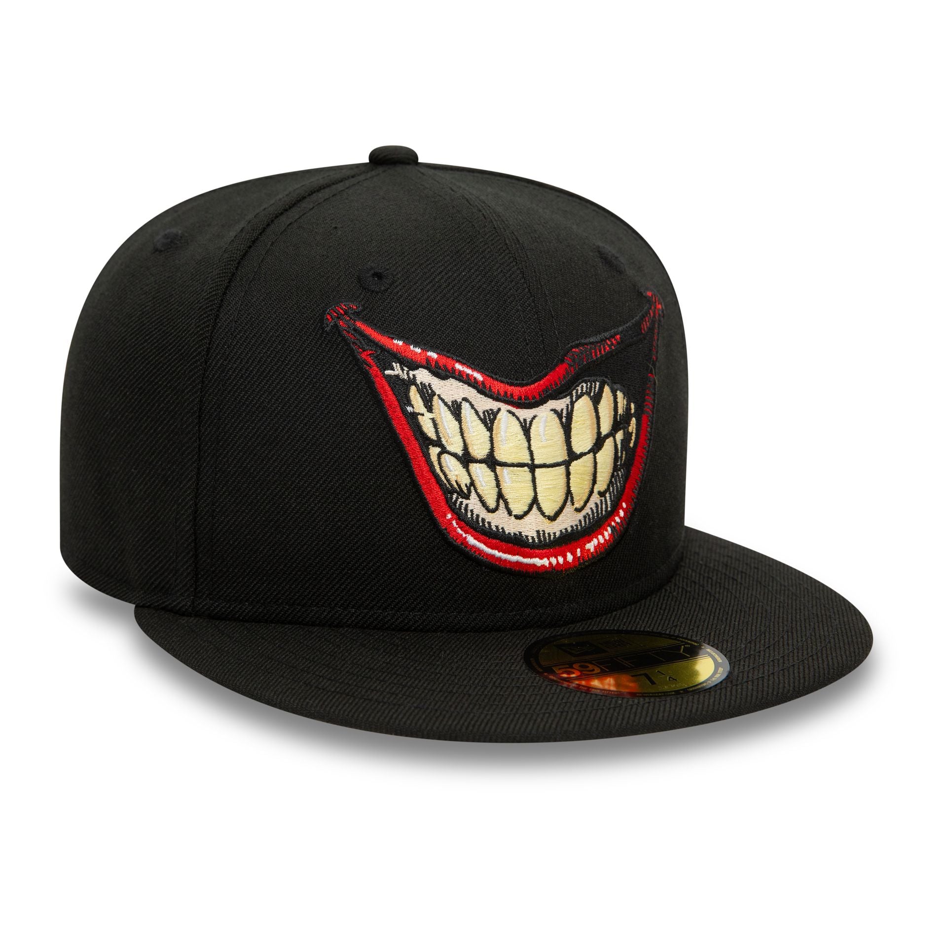 This is a The Joker Smile Black 59FIFTY Fitted Cap 6