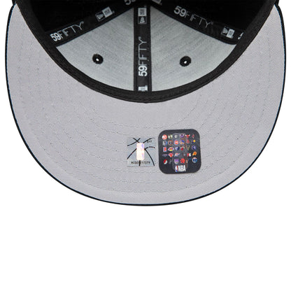 This is a Miami Heat NBA Letter Pack Black 59FIFTY Fitted Cap 2