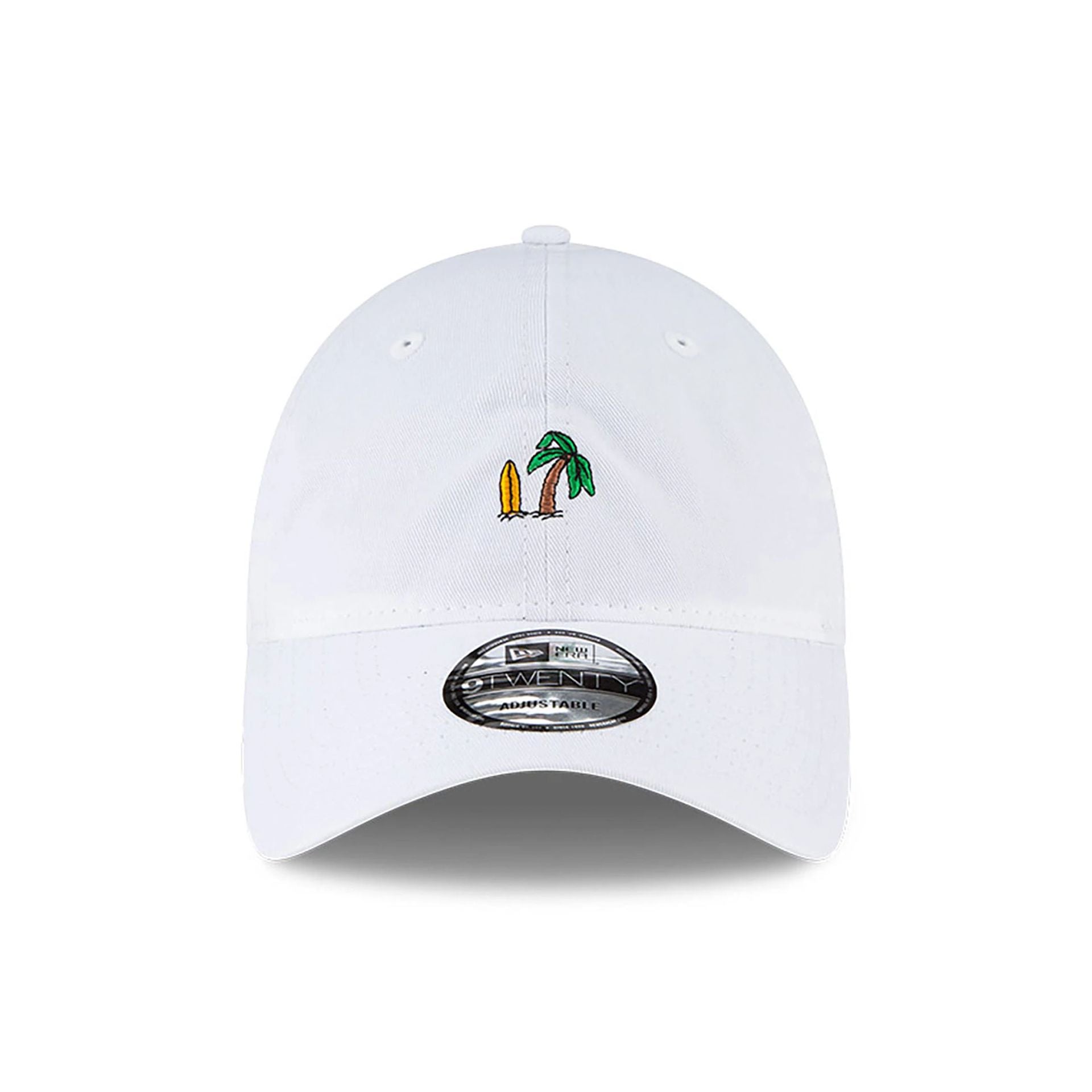 This is a New Era Palm Tree Surf Summer Icons White 9TWENTY Adjustable Cap 3