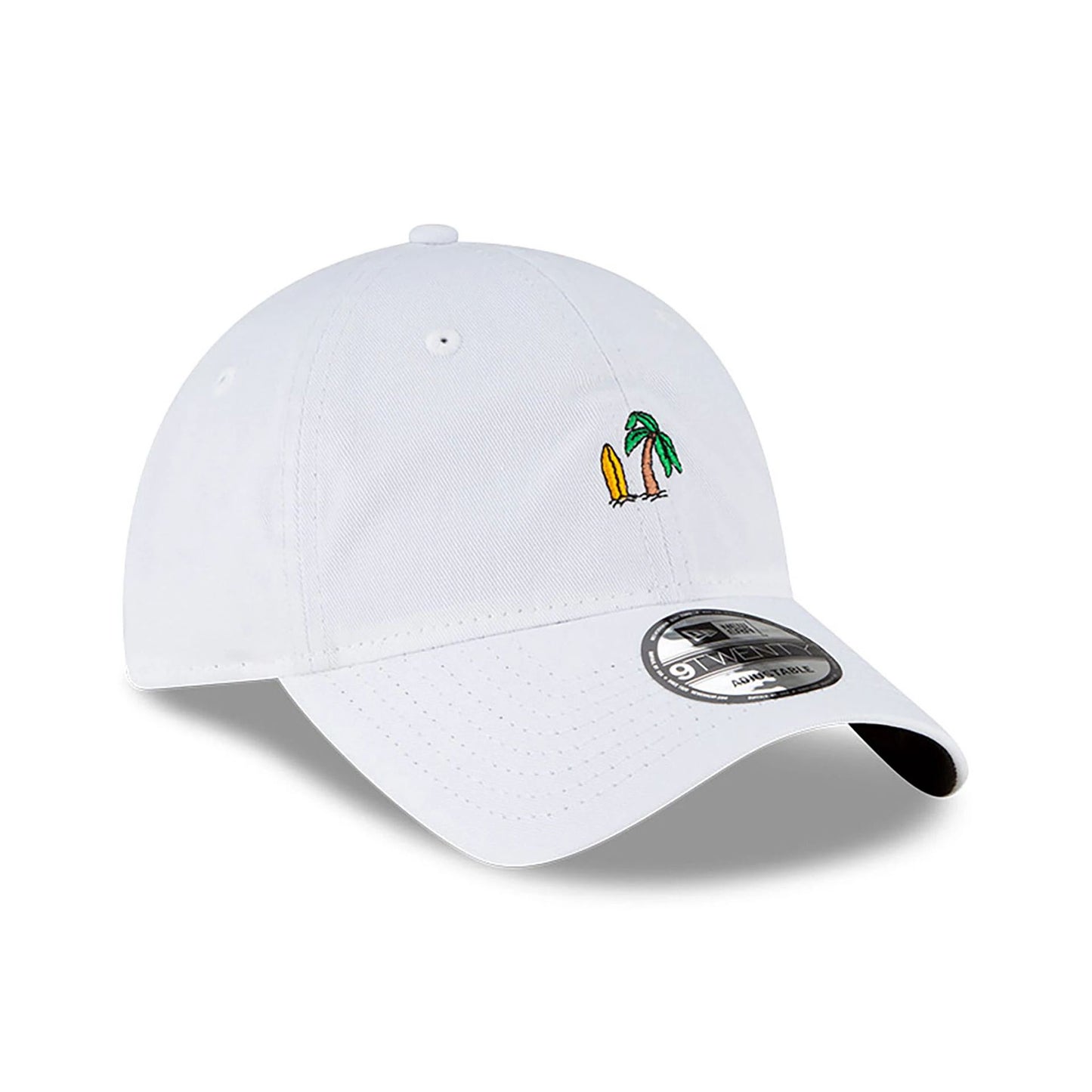 This is a New Era Palm Tree Surf Summer Icons White 9TWENTY Adjustable Cap 4