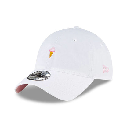 This is a New Era Summer Icon Ice Cream White 9TWENTY Adjustable Cap 1