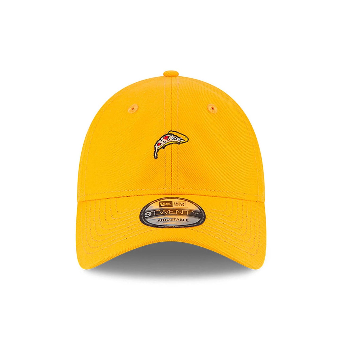 This is a New Era Summer Icon Pizza Slice Yellow 9TWENTY Adjustable Cap 3