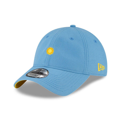 This is a New Era Sun Summer Icons Pastel Blue 9TWENTY Adjustable Cap 1