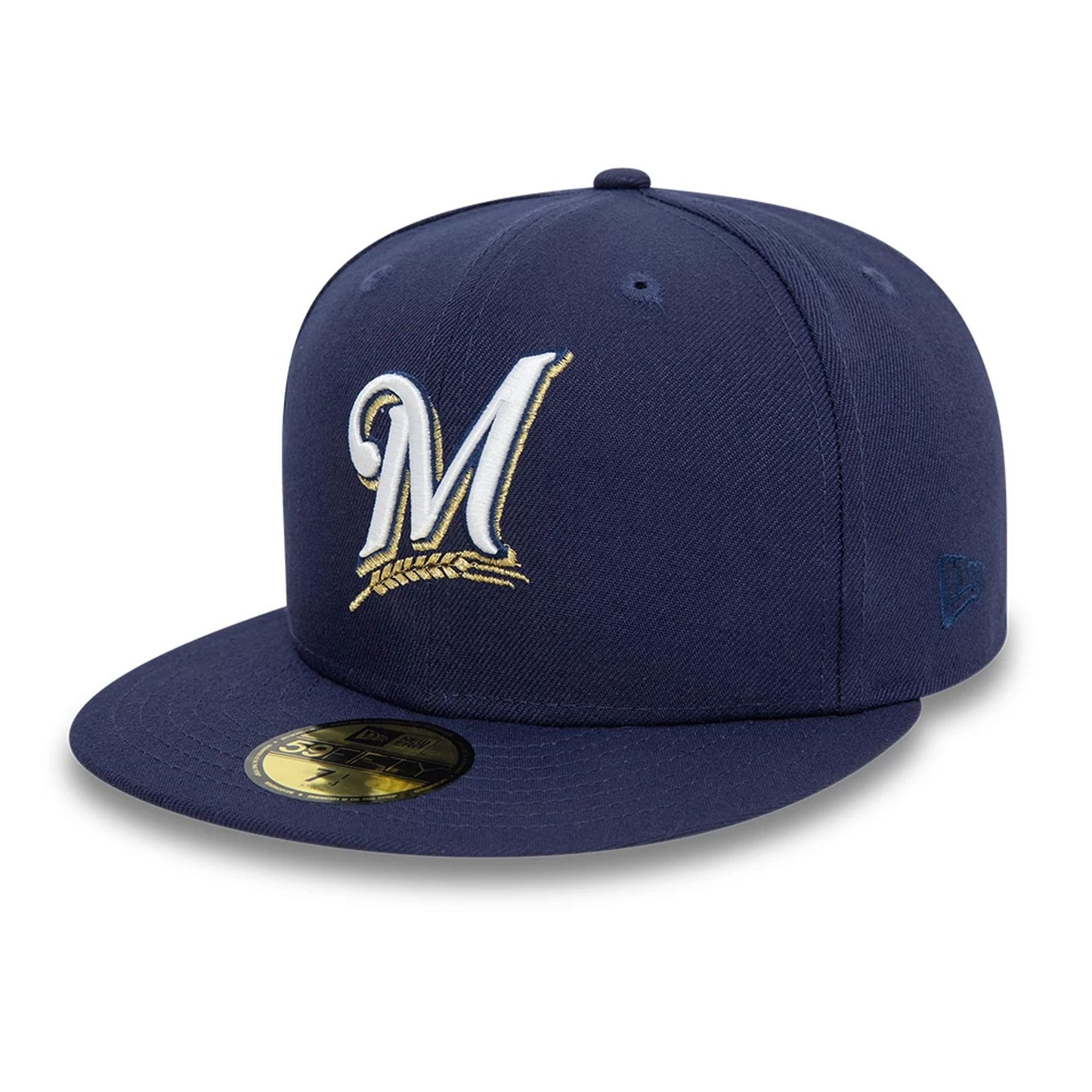 This is a Milwaukee Brewers MLB Blues Navy 59FIFTY Fitted Cap 7