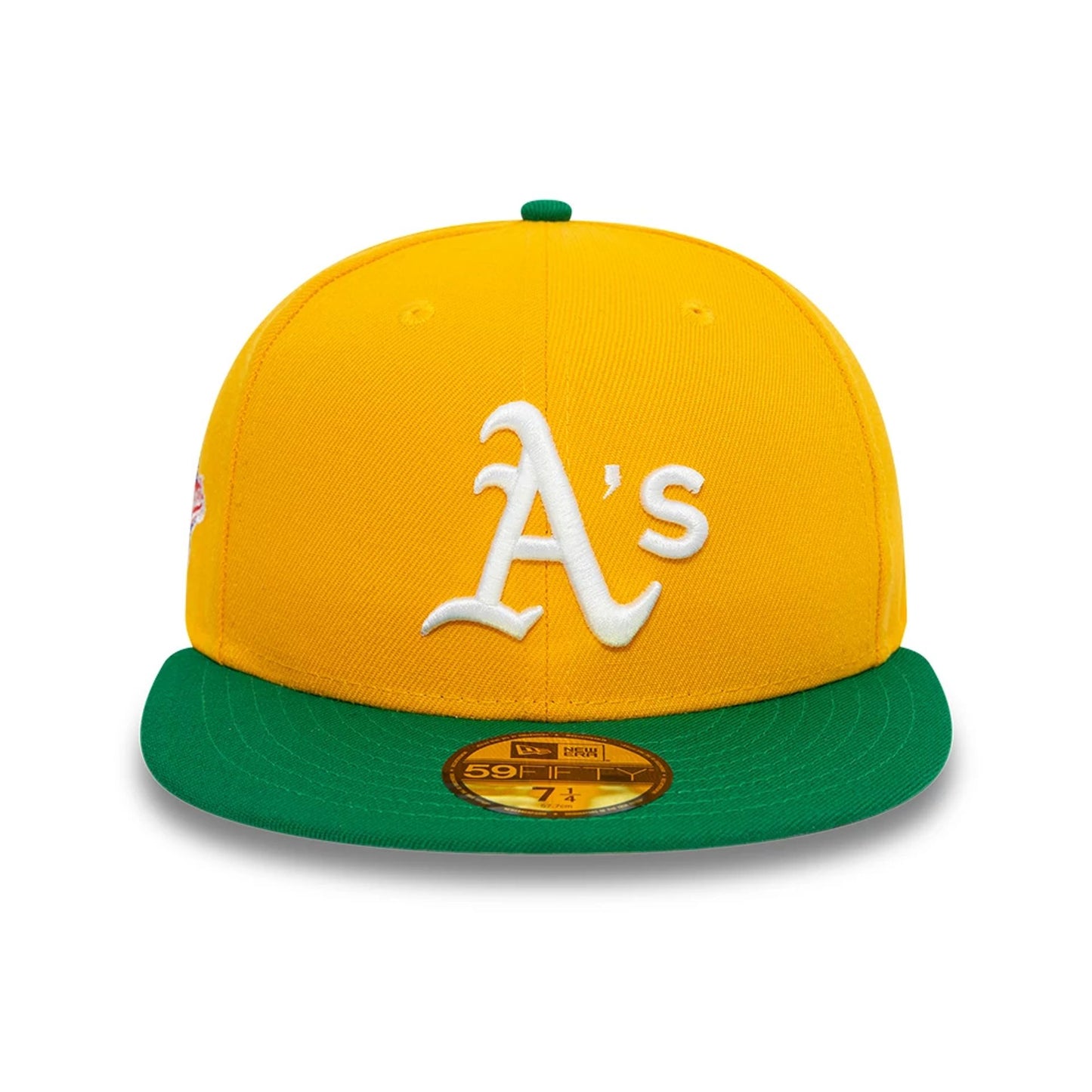 This is a Oakland Athletics World Series Yellow 59FIFTY Fitted Cap 3