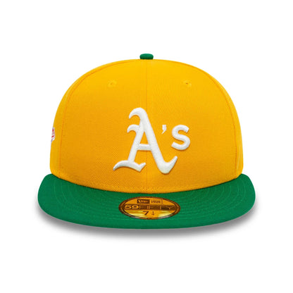 This is a Oakland Athletics World Series Yellow 59FIFTY Fitted Cap 3