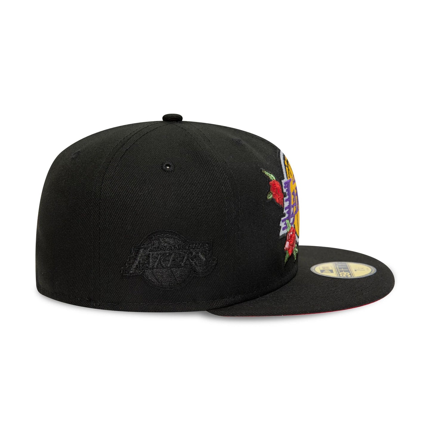 This is a LA Lakers Poly NBA Lakers Legacy Black 59FIFTY Fitted Cap 7