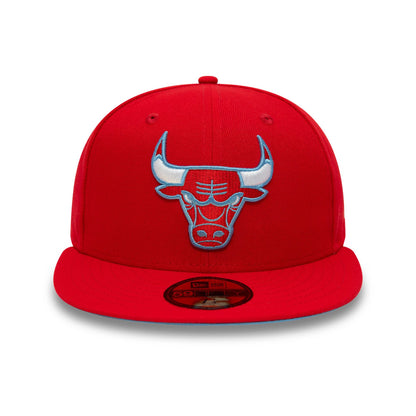 This is a Chicago Bulls NBA In Chi We Trust Red 59FIFTY Fitted Cap 3