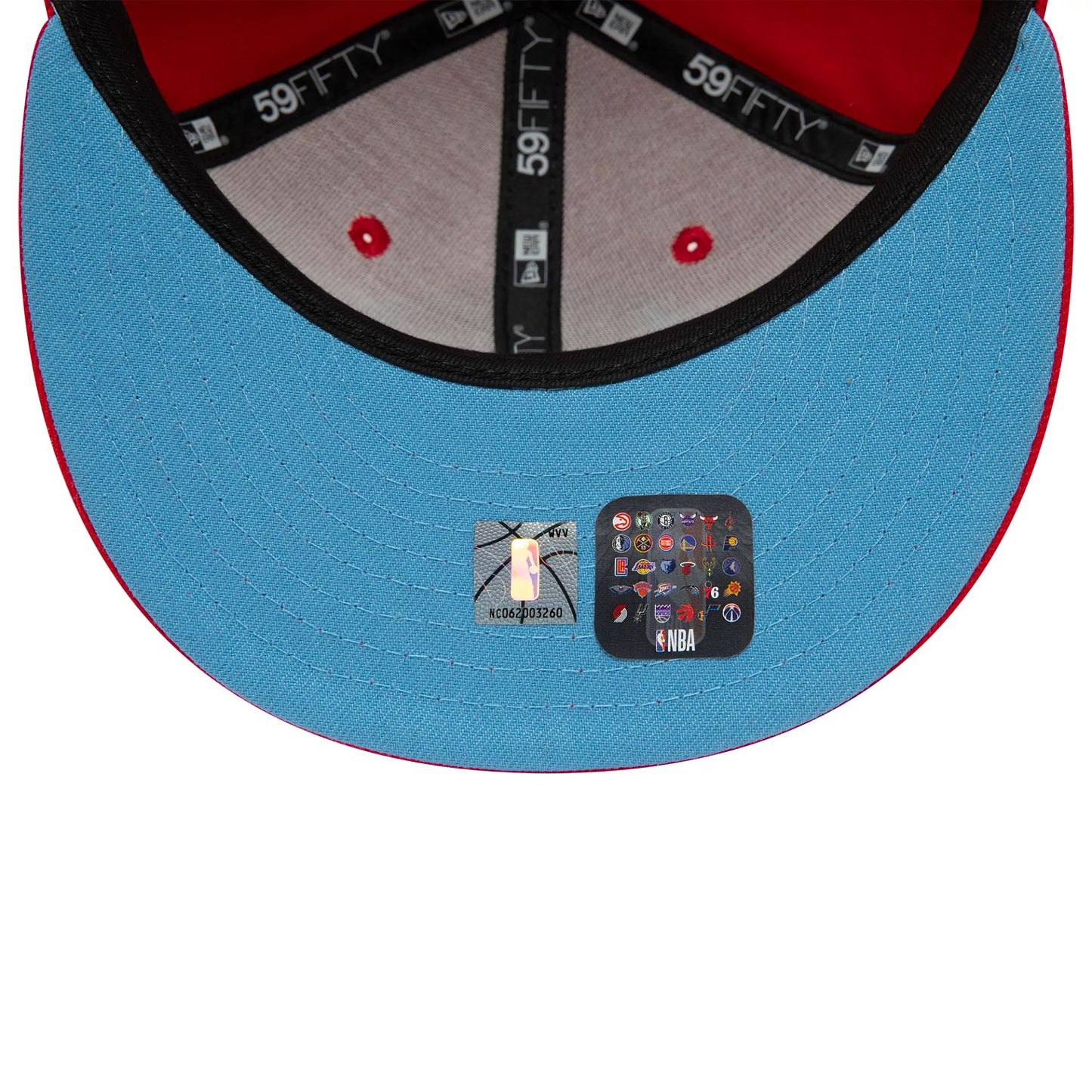 This is a Chicago Bulls NBA In Chi We Trust Red 59FIFTY Fitted Cap 2