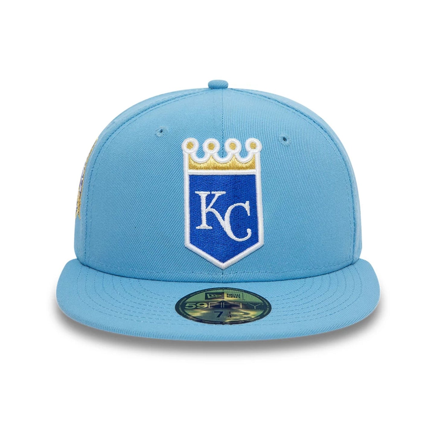 This is a Kansas City MLB Blues Royals Cooperstown Blue 59FIFTY Fitted Cap 7