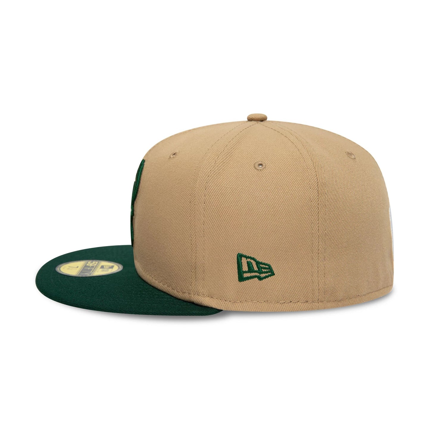 This is a Milwaukee Bucks NBA Classics Light Beige 59FIFTY Fitted Cap 6