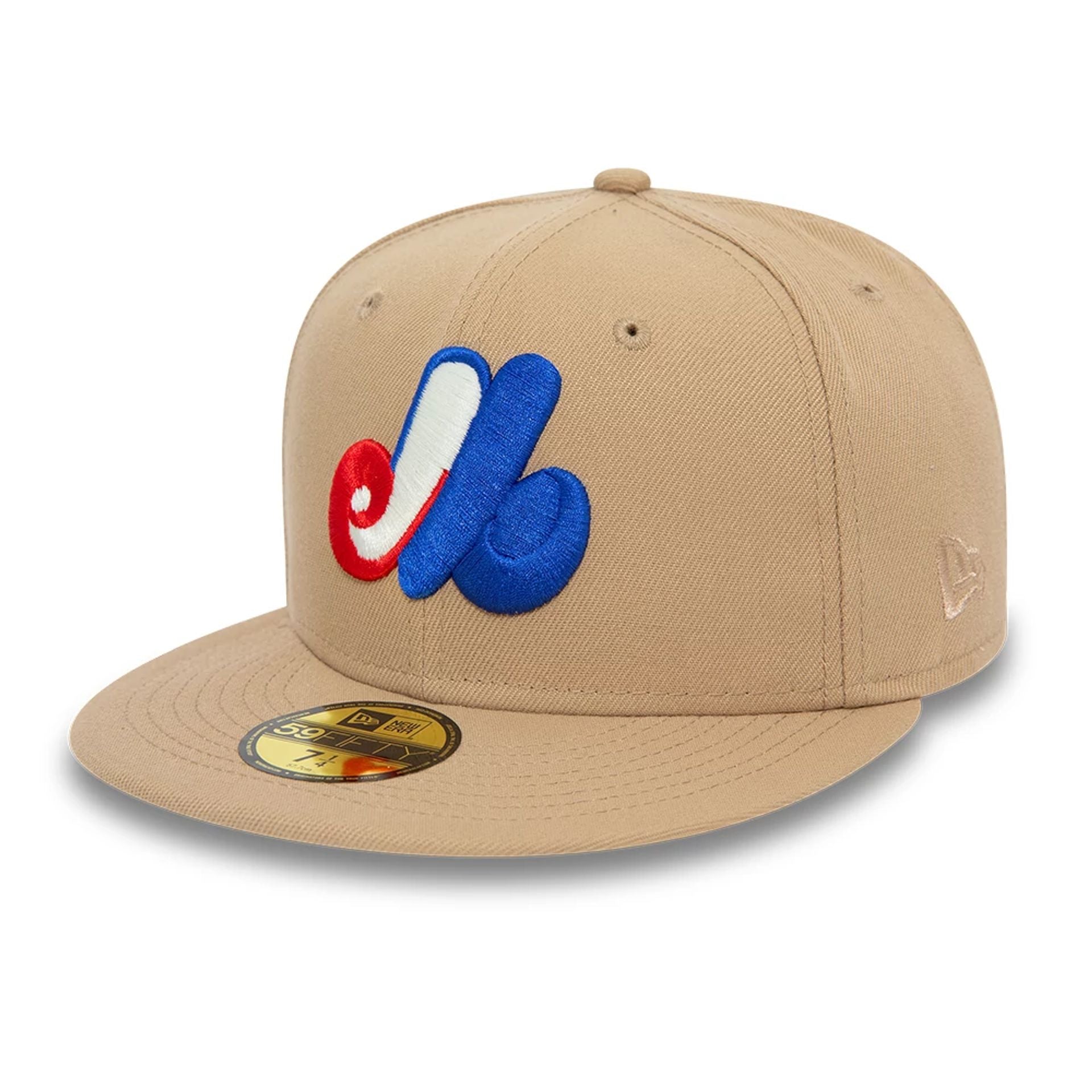 This is a Montreal Expos Cooperstown Beige 59FIFTY Fitted Cap 1