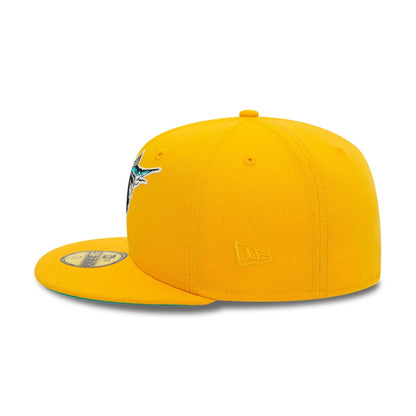 This is a Miami Marlins Cooperstown Yellow 59FIFTY Fitted Cap 5