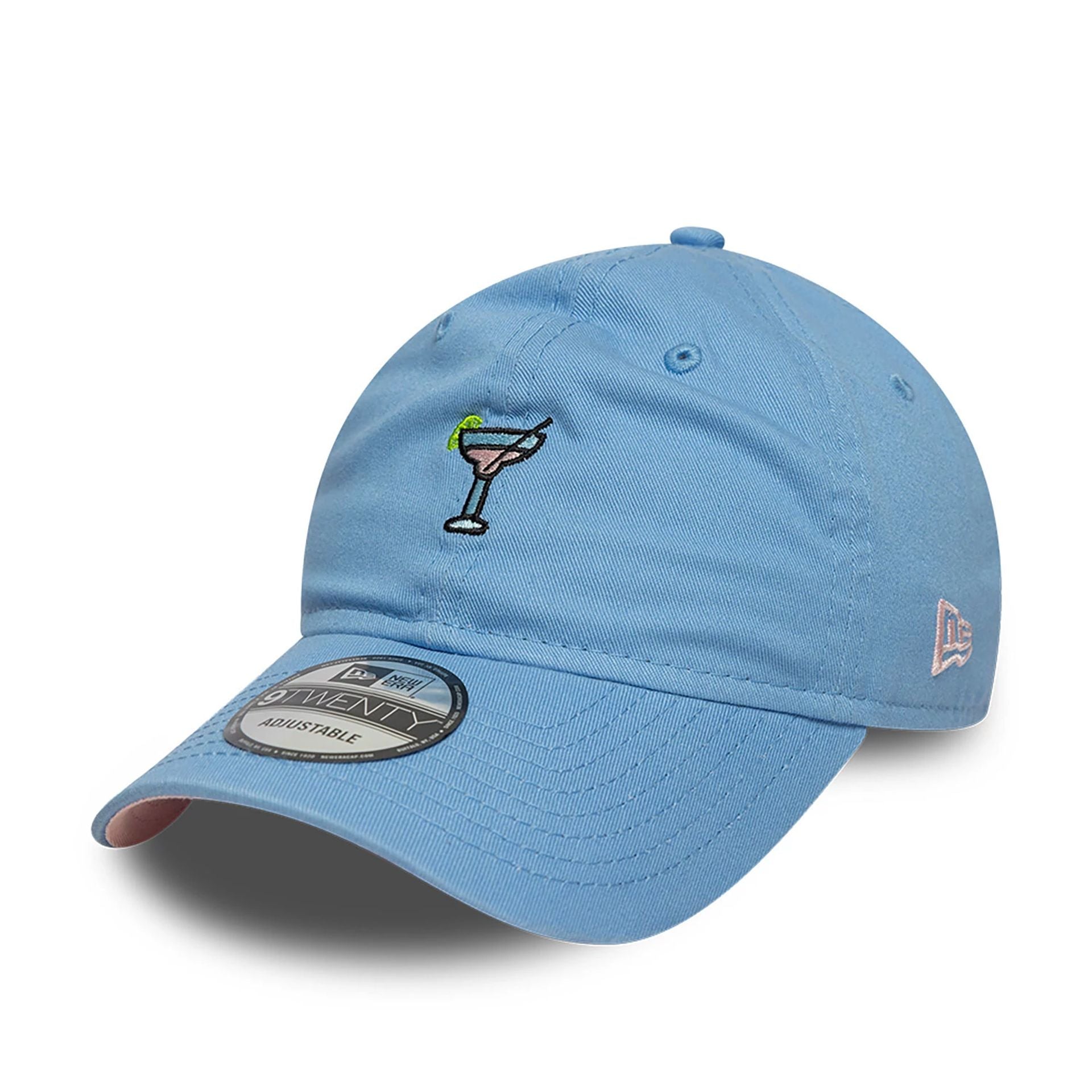 This is a New Era Micro Food'N'Drink Pastel Blue 9TWENTY Adjustable Cap 1