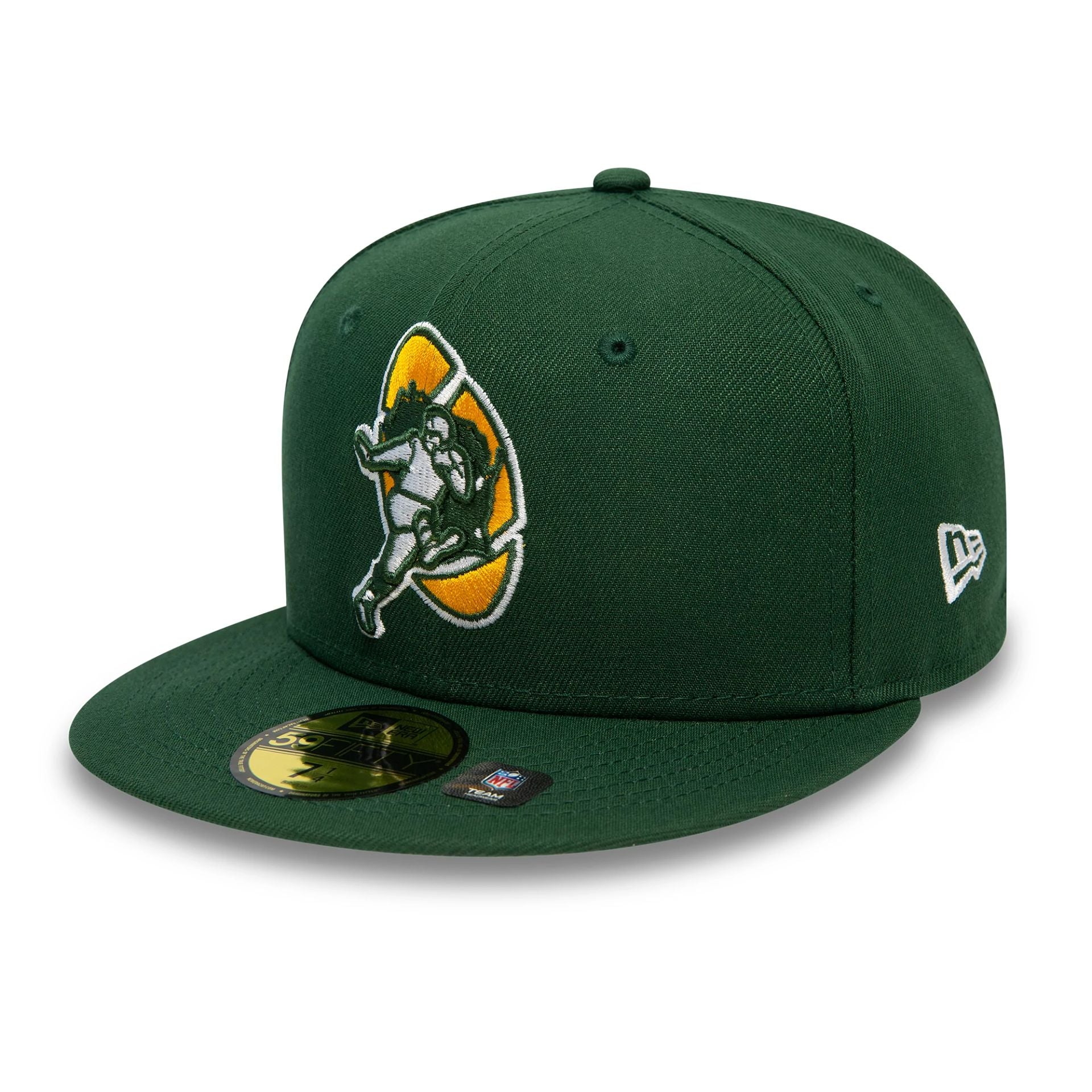 This is a Green Bay Packers NFL Go You Packers Go Dark Green 59FIFTY Fitted Cap 1