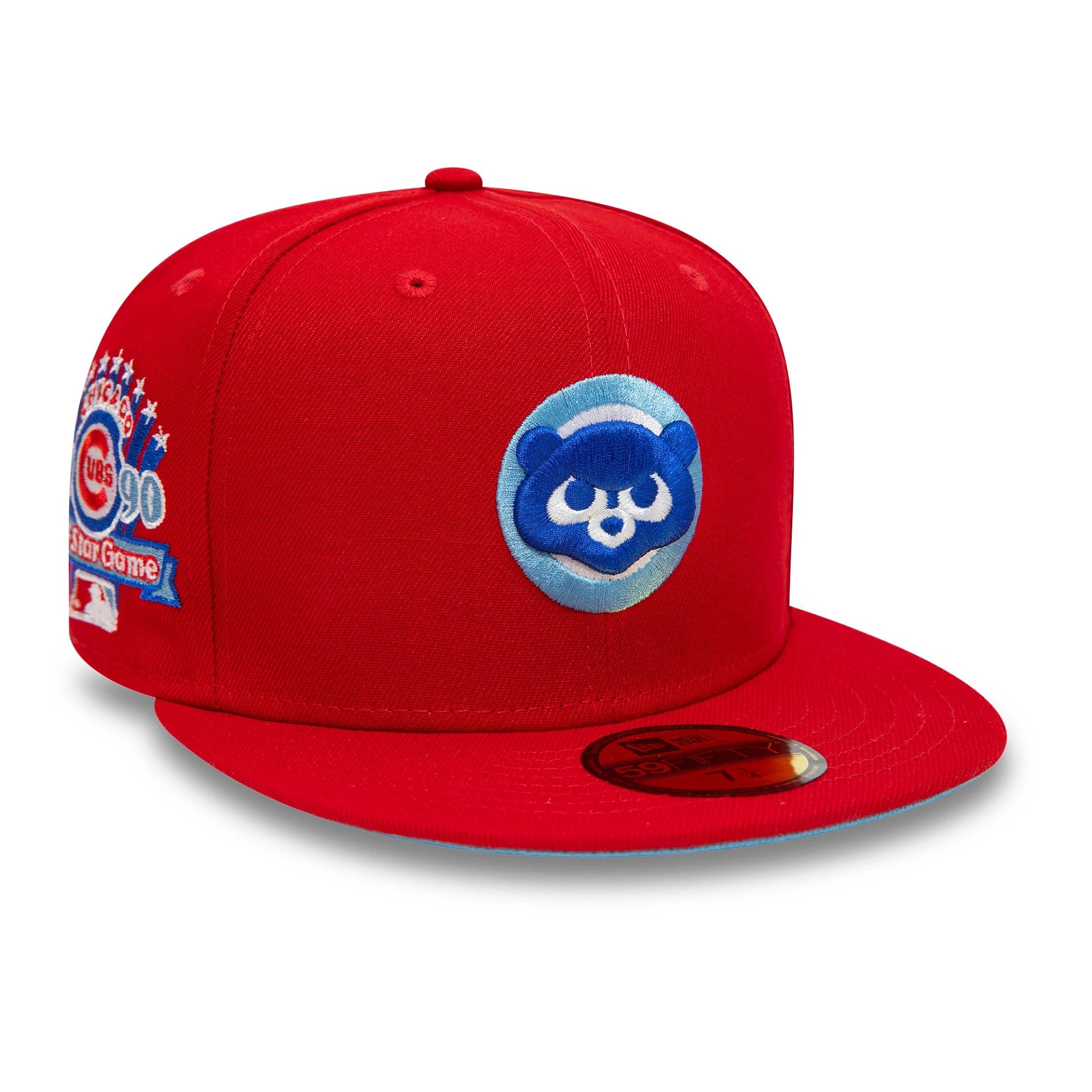 This is a Chicago Cubs 1990 All Star Game Red 59FIFTY Fitted Cap 1