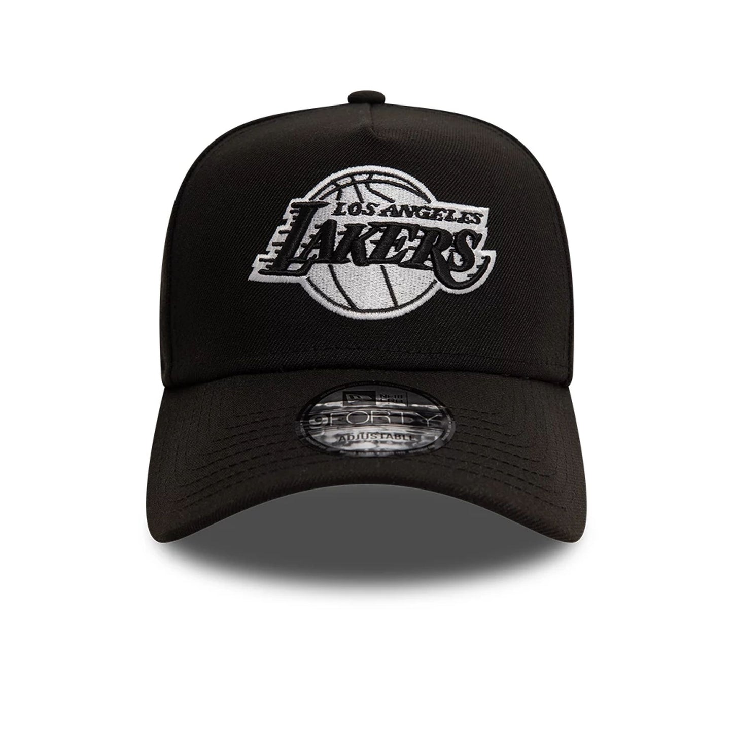 This is a LA Lakers Black White Black 9FORTY A-Frame Cap 3