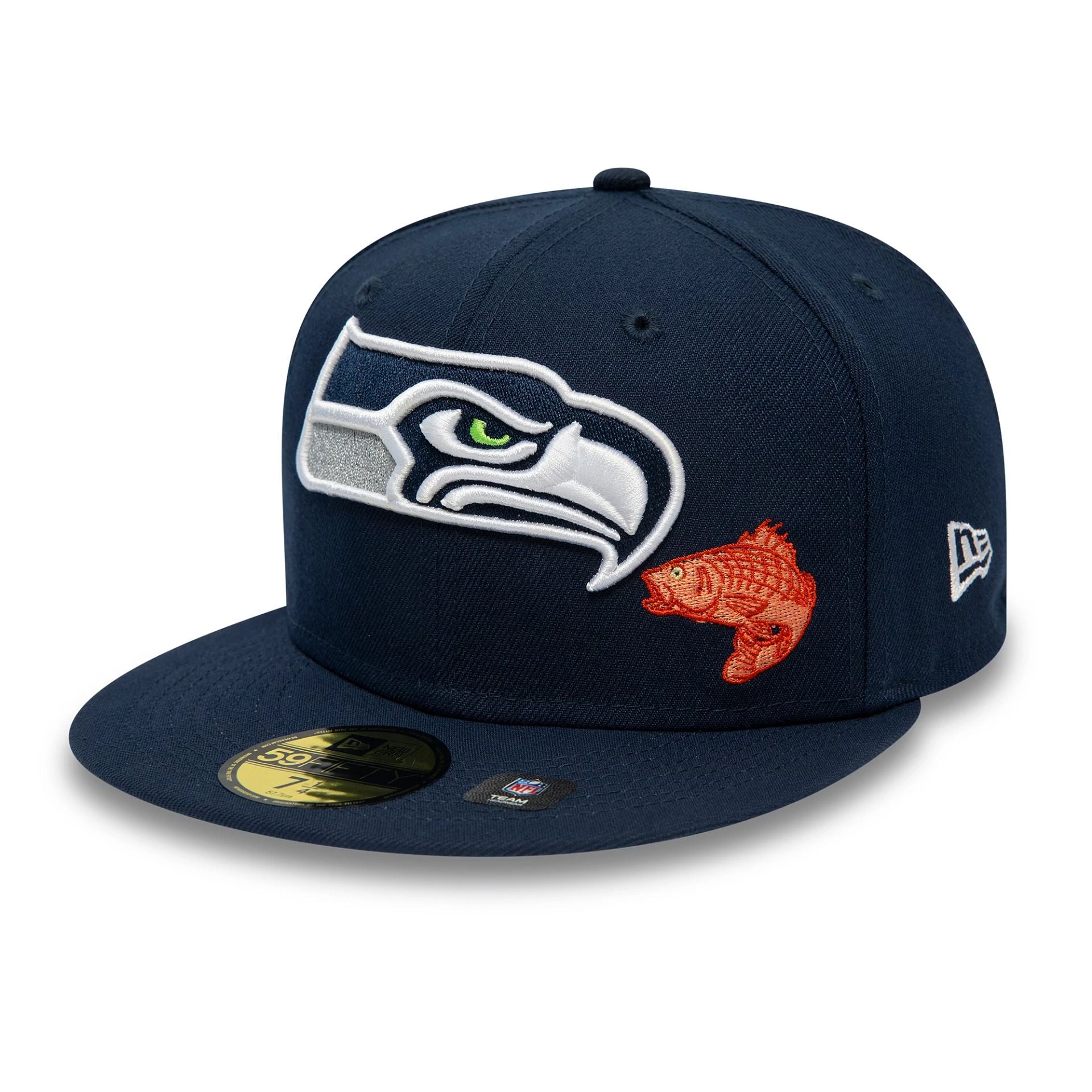 This is a Seattle Seahawks City Describe Dark Blue 59FIFTY Fitted Cap 1