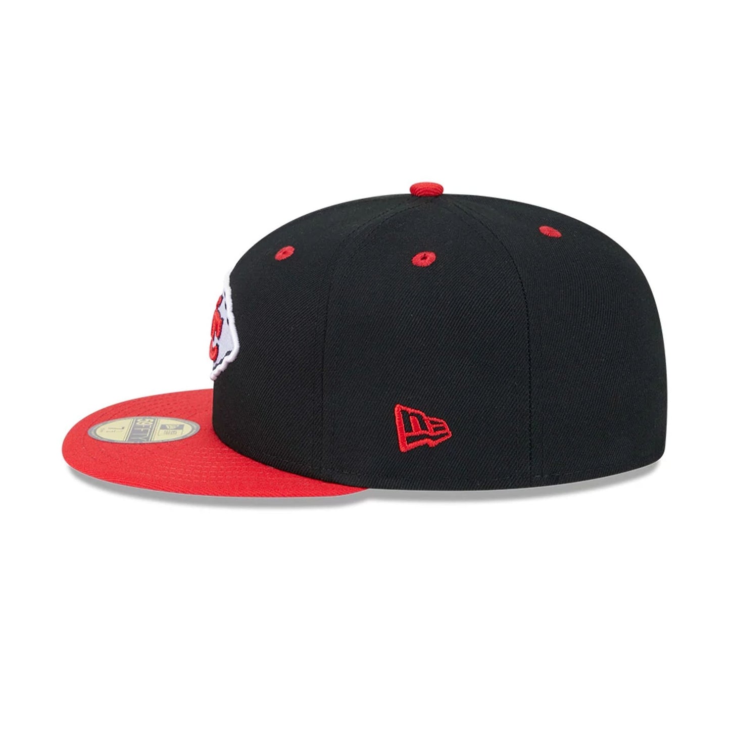 This is a Kansas City Chiefs NFL Codename Chiefs Black and Red 59FIFTY Fitted Cap 2