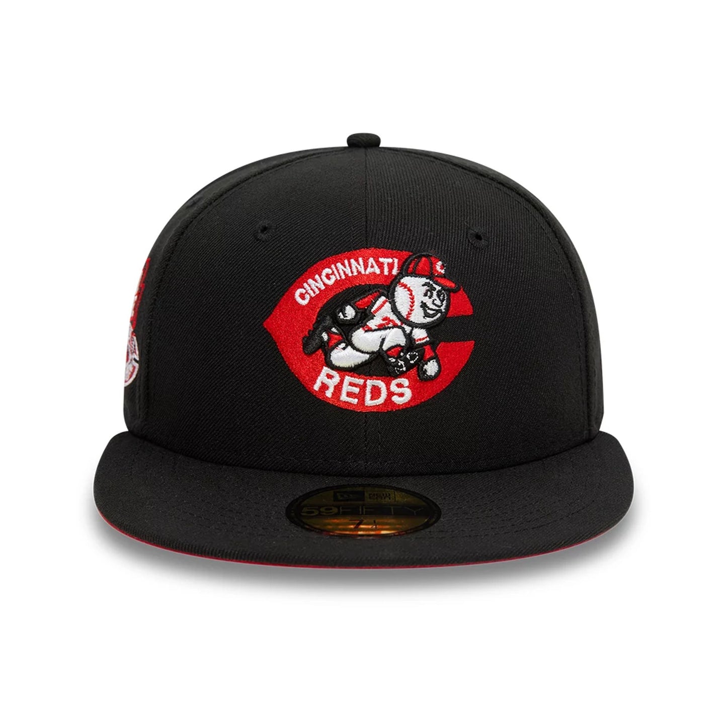 This is a Cincinnati Reds MLB Batter Up Black 59FIFTY Fitted Cap 6