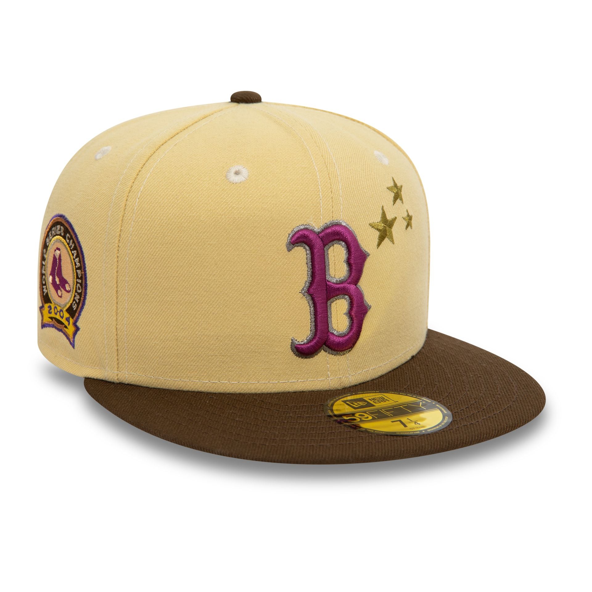 This is a Boston Red Sox MLB Starry Light Beige 59FIFTY Fitted Cap 1