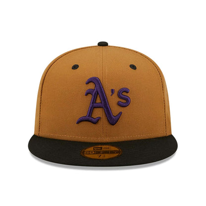 This is a Oakland Athletics Purple Wheat 59FIFTY Fitted Cap 3