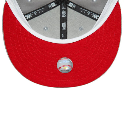 This is a Cincinnati Reds MLB World Series Grey 59FIFTY Fitted Cap 2