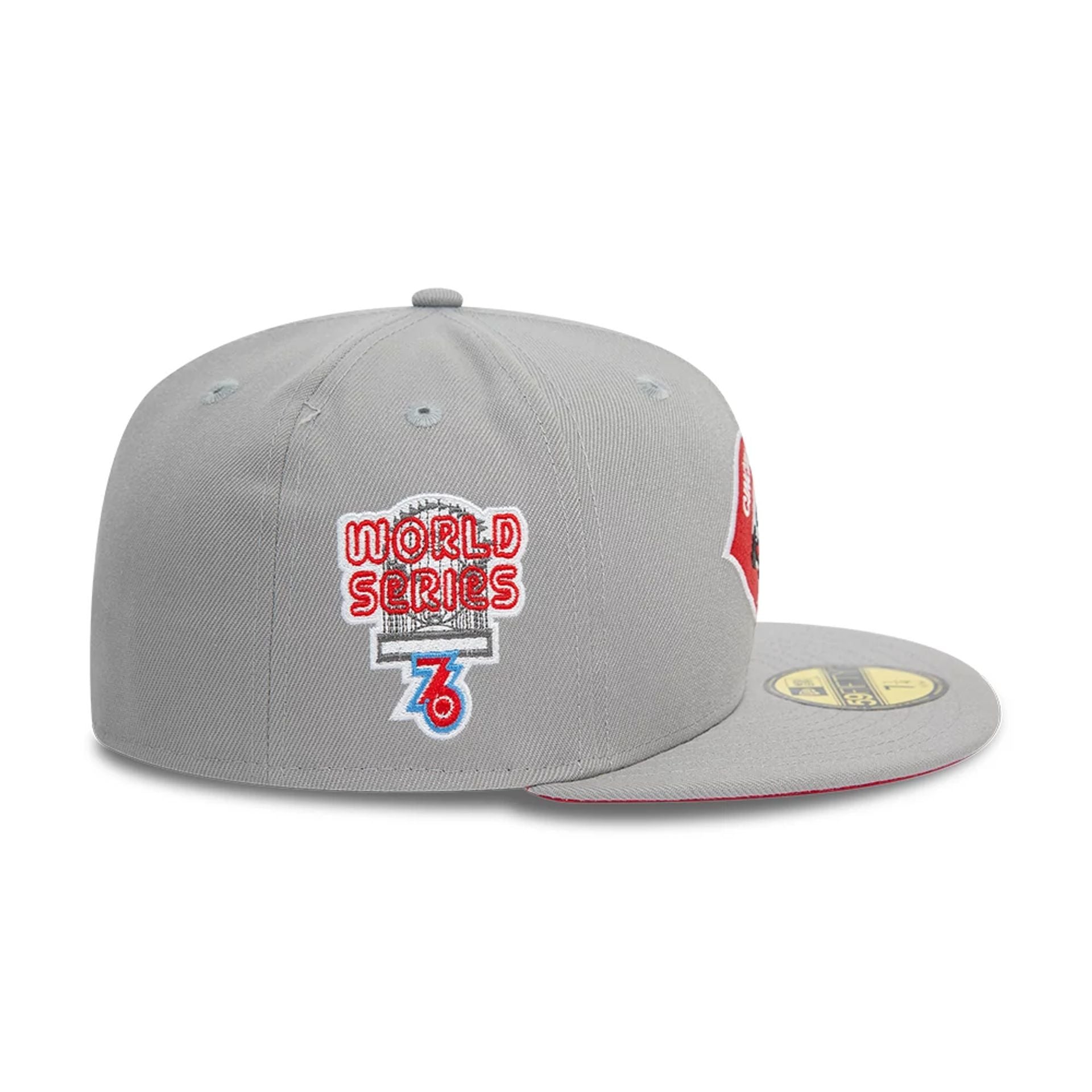 This is a Cincinnati Reds MLB World Series Grey 59FIFTY Fitted Cap 4