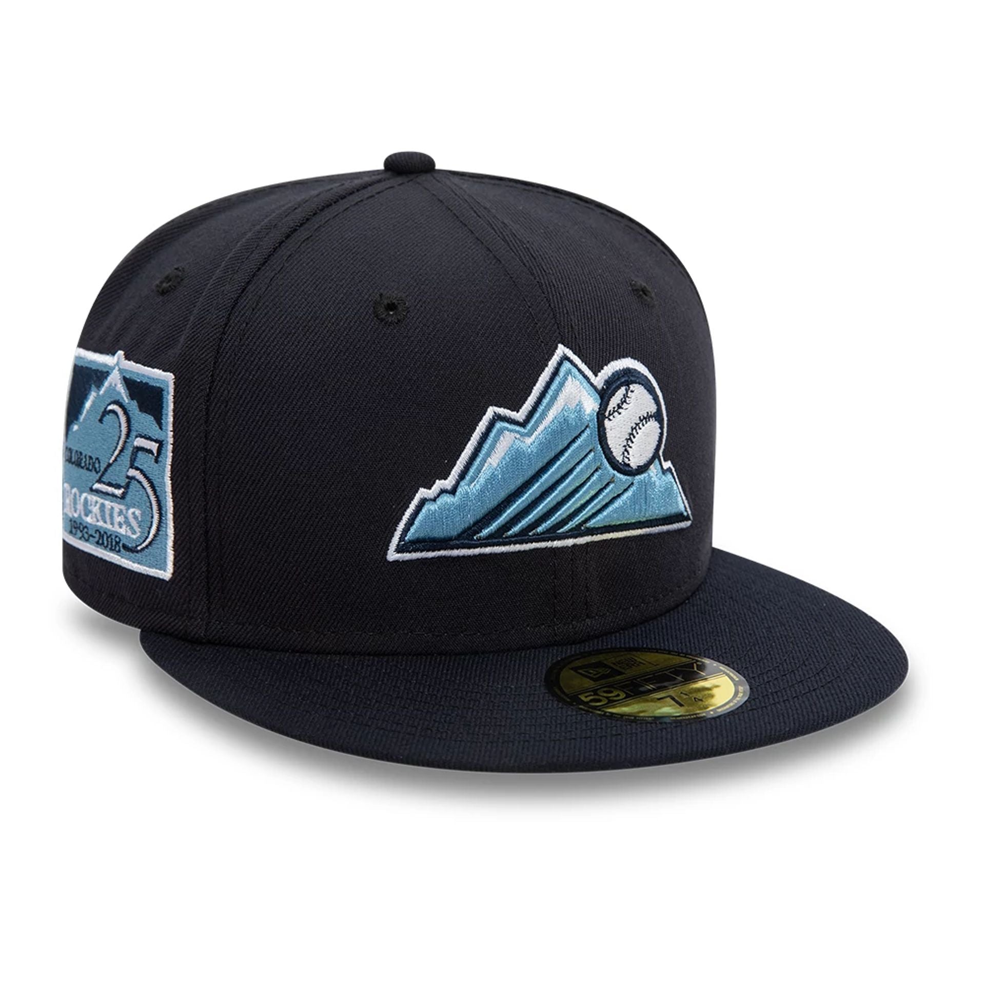 This is a Colorado Rockies Cooperstown Navy 59FIFTY Fitted Cap 1